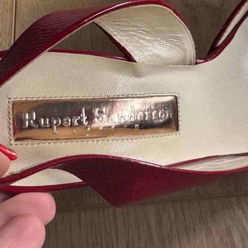 Rupert Sanderson Vogue Heels size 38 red patent leather used