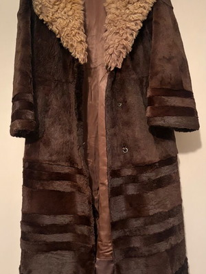 Vintage long brown fur coat like new