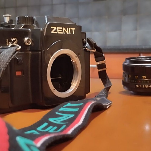 Zenit 122 vintage analog camera with MC Helios-44M-5 lens