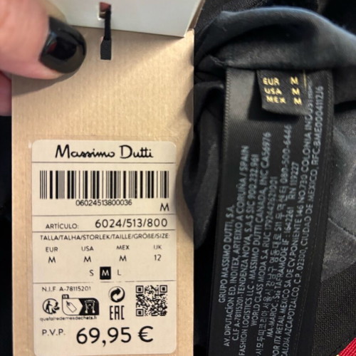 Massimo Dutti vest new, black, size Medium