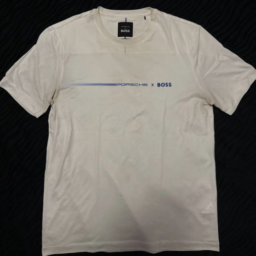 Hugo Boss Porsche T-shirt like new, cotton, size XL, white and blue
