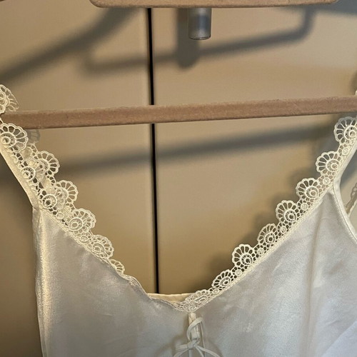 Satin nightgowns set of 3, size M, white and blue details