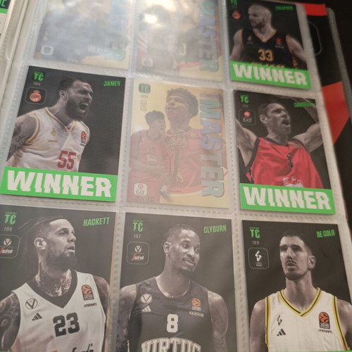 Panini Euro League Top Class 2025 Album used with 100 cards