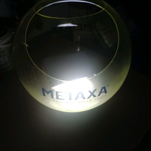 Metaxa illuminated champagne bucket used with battery and charger