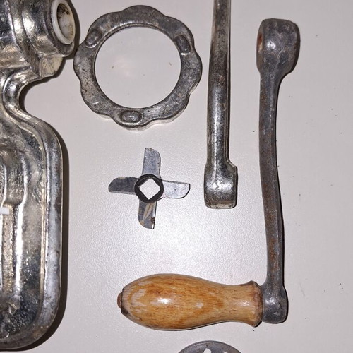 Manual Meat Grinder used with all parts, some oxidation
