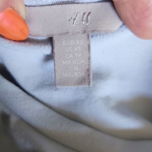 H&M women's tunic blouse light gray used, sizes XS to L