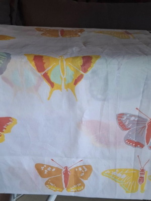 Shower curtain with rings like new, size 1.80x2.00