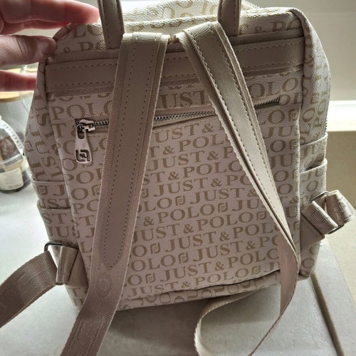 Just & Polo backpack bag new, beige