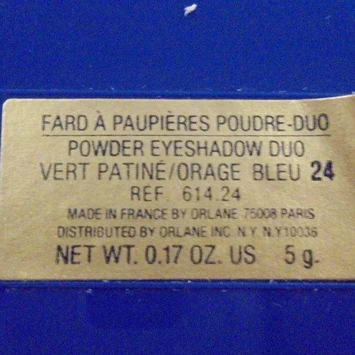 Orlane vintage eyeshadow duo No24 Vert Patine / Oraze blue new with box