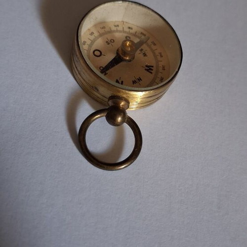Military brass compass 1930 used, Germany, functional