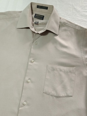 Arrow USA 1851 men's shirt like new, beige micro-check classic fit