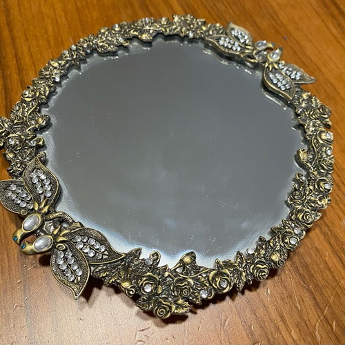 Metal small mirror used