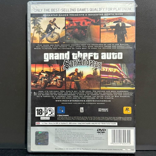 Grand Theft Auto San Andreas case used for PlayStation 2