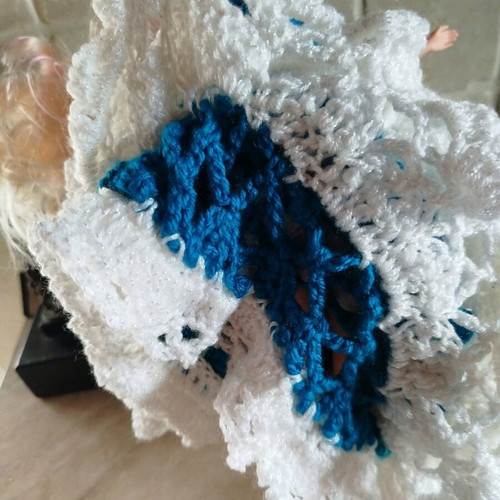 Doll with handmade dress and hat new