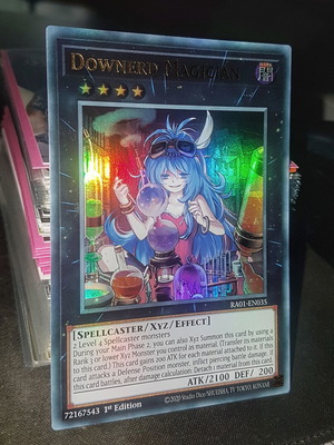 Downerd Magician YuGiOh TCG Ultra Rare Foil card like new