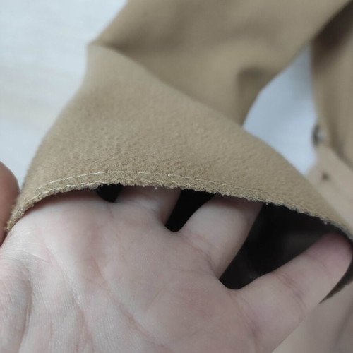 Long Italian trench coat new, camel with belt and multipurpose collar