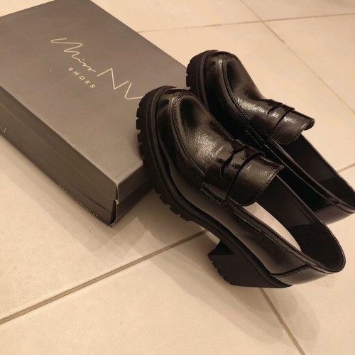 Envie Shoes platform heel loafers black new, size 39