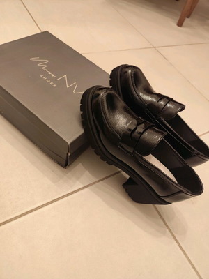 Envie Shoes platform heel loafers black new, size 39
