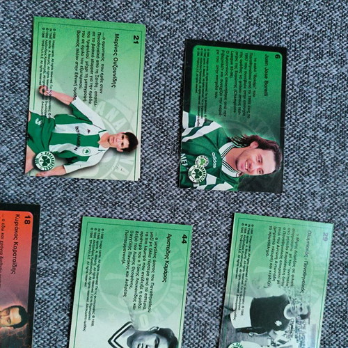 Κάρτες Panathinaikos Olympiakos Imago Sports σαν καινούργιες, πακέτο 7