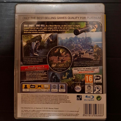 Sniper Ghost Warrior PlayStation 3 like new