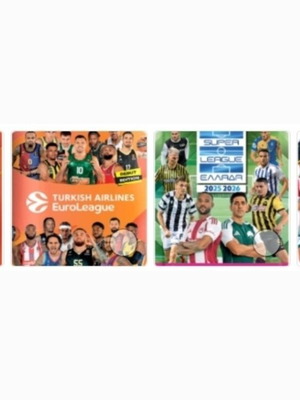 Αυτοκόλλητα SuperLeague και EuroLeague 74 διαφορετικά, καινούργια