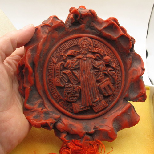 Vintage German Wax Wall Plaque New with Original Box 70s