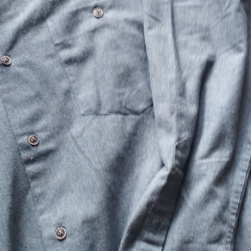 Men's winter cotton shirt L like new, blue