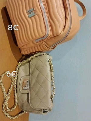 Backpack and Shoulder Bag new, orange and gold