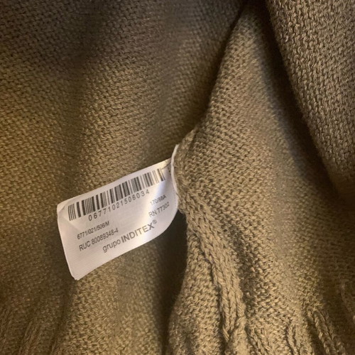 Zara women's cropped knitted cardigan new, khaki