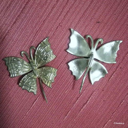 Silver 924 butterfly brooch used