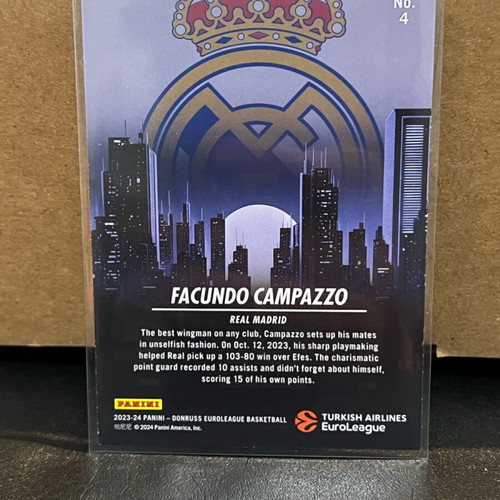 2023-24 Panini Donruss Euroleague Facundo Campazzo Club Edition card like new