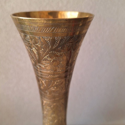Brass vase used with beautiful engravings