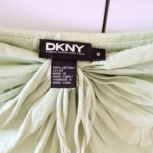 DKNY strapless top used, medium, light green