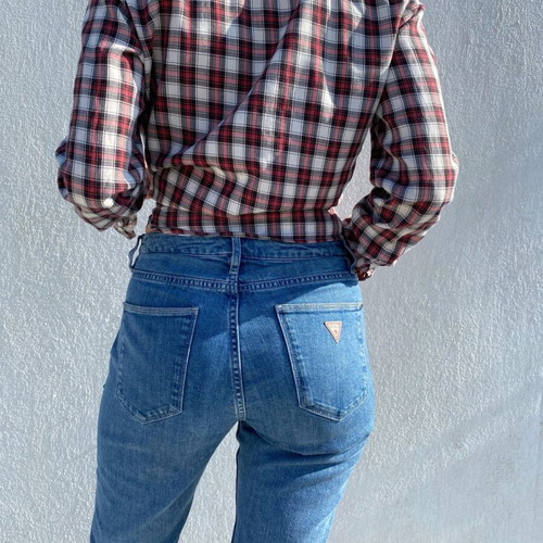 Woolrich checked shirt used, red, size L