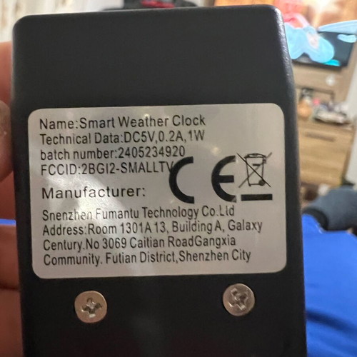 Wi-Fi smart weather clock new, multifunctional