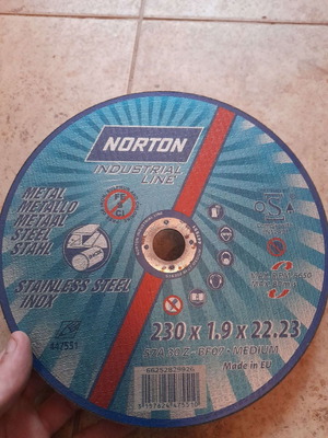 Norton inox cutting disc new 230x1.9x22.23
