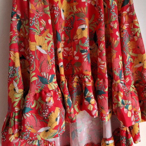 BSB asymmetrical flared skirt like new, multicolor, XS