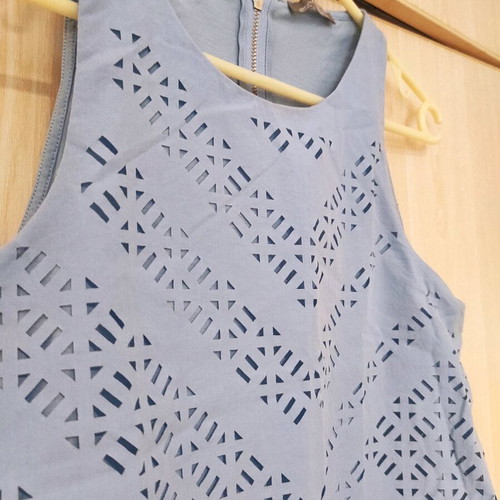 Short blouse with zipper used, blue, size S