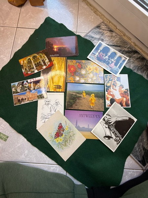 Postcards used, pack of 12 pieces