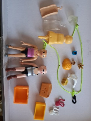 Playmobil μεταχειρισμένο σετ με 2 φιγούρες, καλάθια, αξεσουάρ