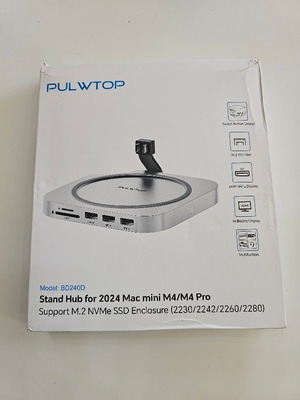 PULWTOP BD240D докинг хъб για Mac mini M4/M4 Pro 2024 με υποδοχή M.2 NVMe SSD