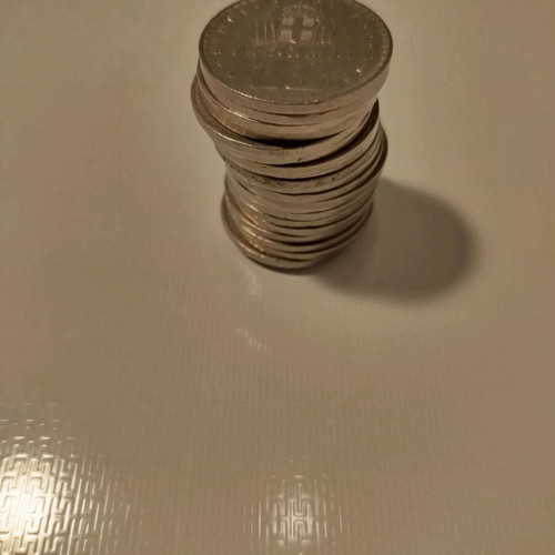 10 Drachma Coins 1959 Collection, like new, 21 pieces, King Paul