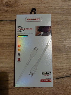 Type C to Type C Charging Cable 1 Meter White New