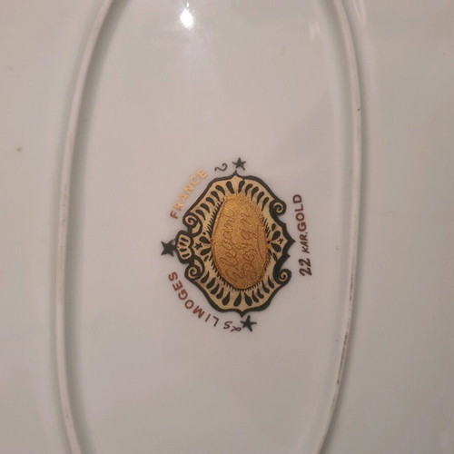 Limoges 22K platters like new, vintage pieces