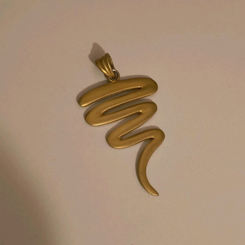 Gold-plated vintage pendant used without chain