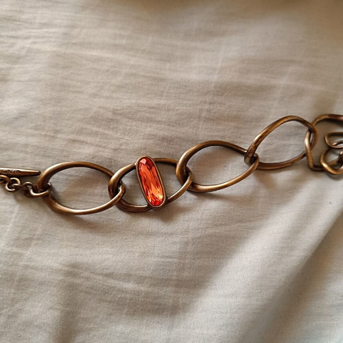 Dyrberg/Kern bracelet vintage used, orange and silver