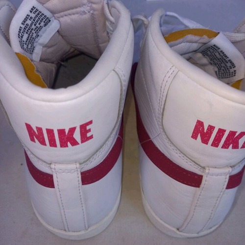 Nike athletic boots size 45 used, white and red