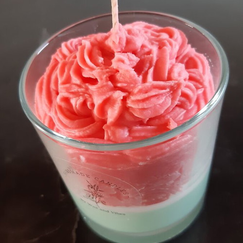 Watermelon candle handmade soy wax scented, like new