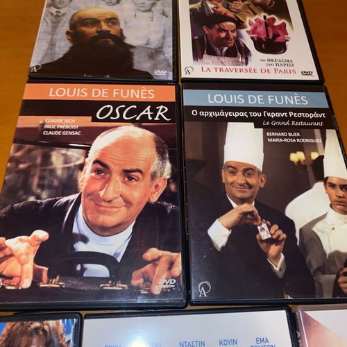 Collectible 7 DVD Set Louis de Funès and Hollywood Comedies like new