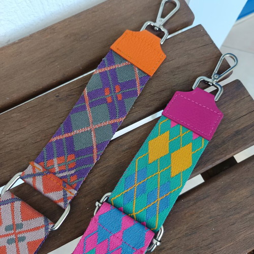 Bag straps adjustable colorful, new, set of 2